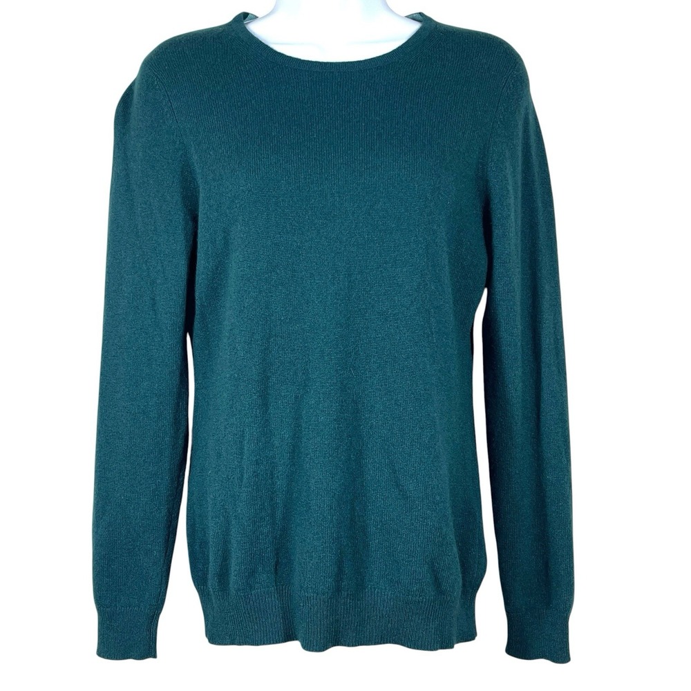 Charter Club Luxury 100% Cashmere Crewneck Sweater Size S Emerald Green Soft